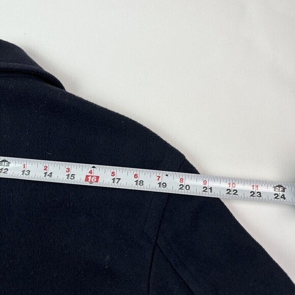 J Crew Wool Double Breasted Peacoat Mens L Thinsulate Naval Preppy Classic - Picture 8 of 13